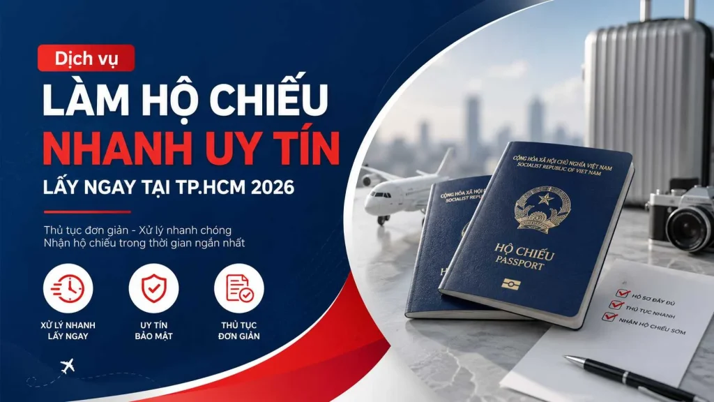 Dịch vụ làm hộ chiếu nhanh uy tín lấy ngay tại TP.HCM 2026