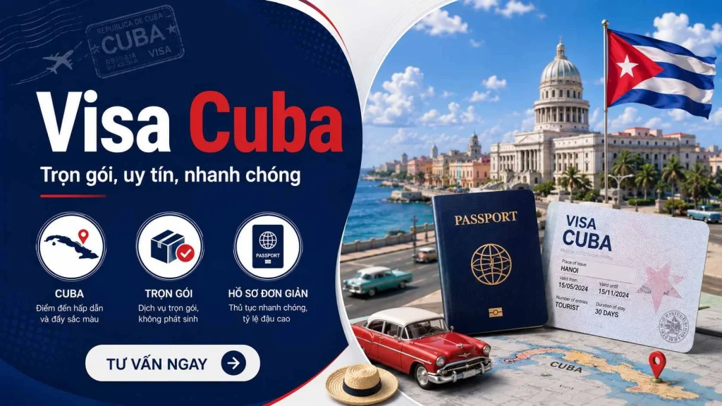 Dịch vụ làm visa Cuba trọn gói uy tín nhanh chóng