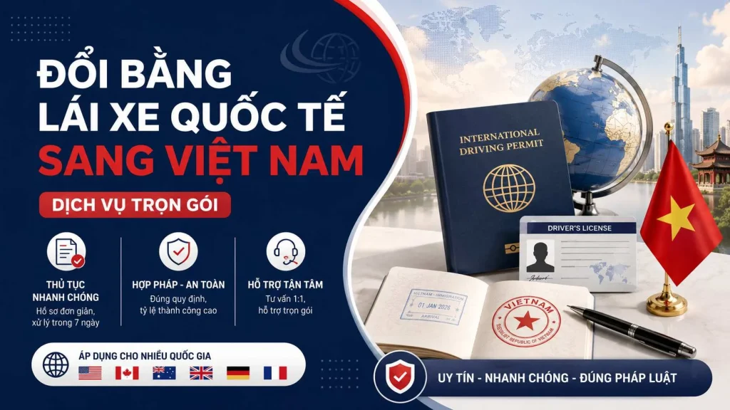 Dịch Vụ Đổi Bằng Lái Xe Quốc Tế Sang Việt Nam Trọn Gói