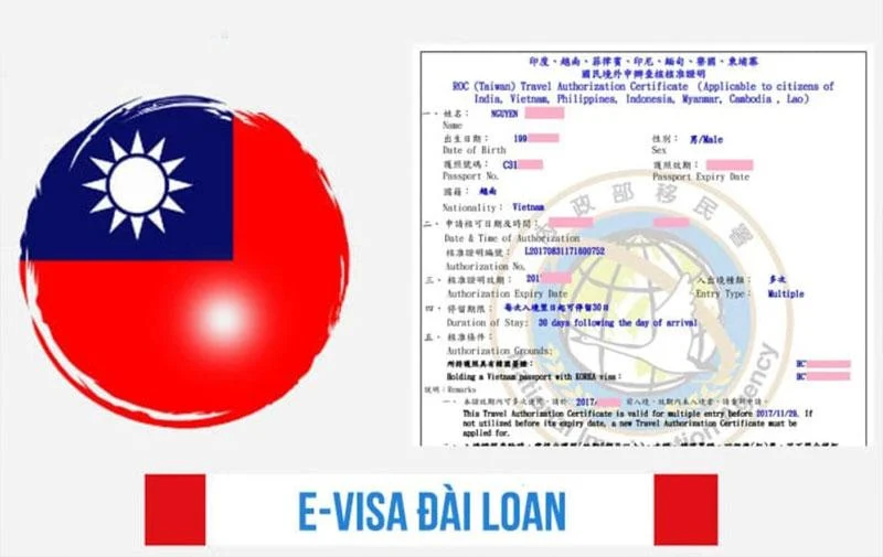 Hướng dẫn xin Evisa Đài Loan tỷ lệ đậu 95% tại Top Ten Visa 2 evisa Đài Loan thực chất là Giấy chứng nhận cho phép nhập cảnh Đài Loan