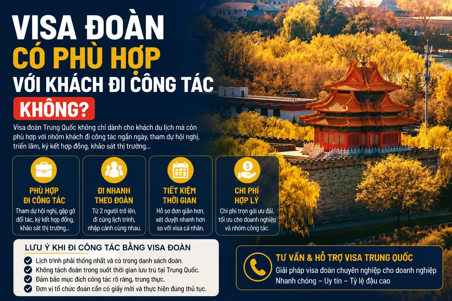 Visa đoàn có phù hợp với khách đi công tác không?