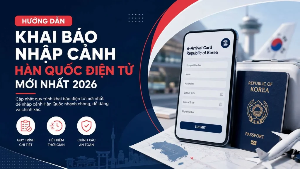 Hướng dẫn khai báo nhập cảnh Hàn Quốc điện tử mới nhất 2026