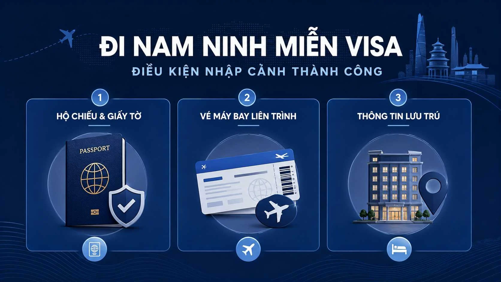 Điều kiện kỹ thuật và hồ sơ chuẩn bị để nhập cảnh miễn visa thành công