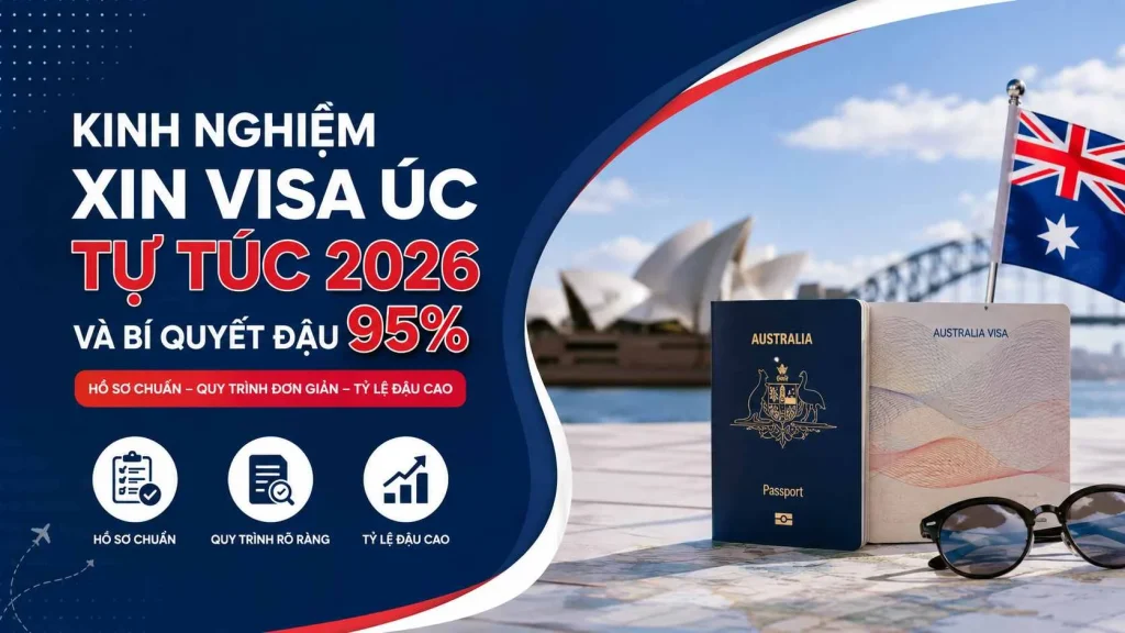 Kinh nghiệm xin visa Úc tự túc 2026 và bí quyết đậu 95%